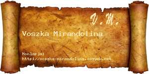 Voszka Mirandolina névjegykártya